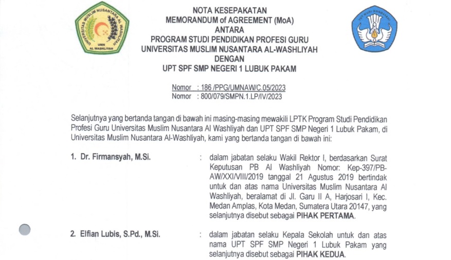 UPT SPF SMPN 1 Lubuk Pakam